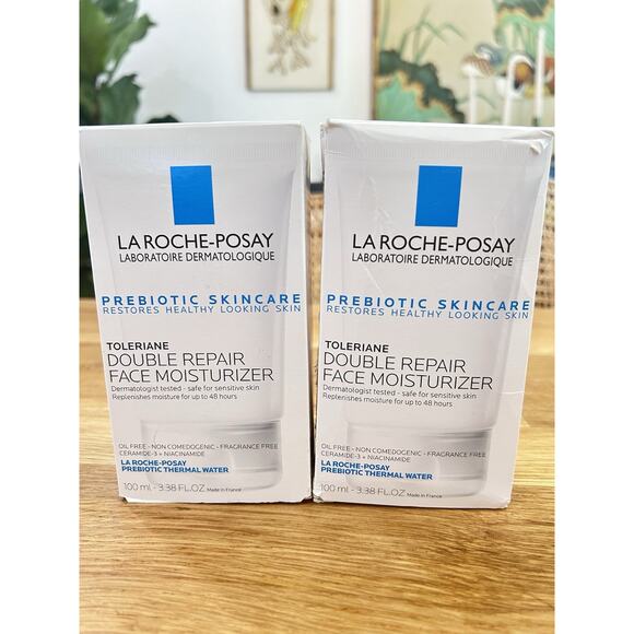 Lot of 2 La Roche-Posay Toleriane Double Repair Face Moisturizer-3.38oz- - Picture 1 of 4